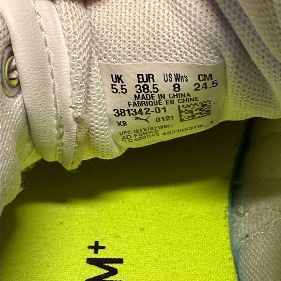 Puma White and Neon Sneakers - Picture 5 of 5